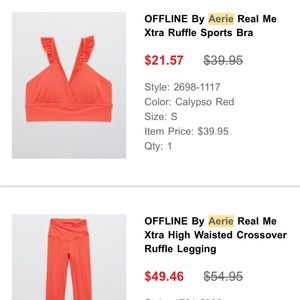 Aerie OFFLINE ruffled set